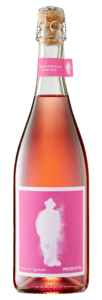sparkling pink wine bottle 